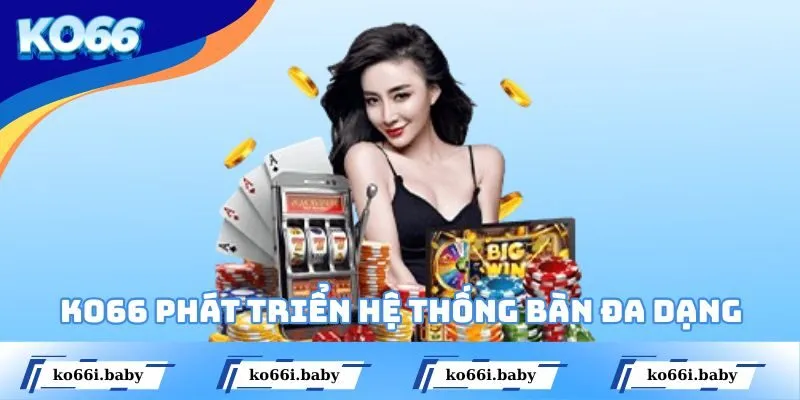 KO66 phát triển hệ thống bàn đa dạng